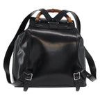 Gucci Vintage Bamboo Backpack Patent Leather Black Patent_Leather Backpack Bag (Authentic Pre-Loved)