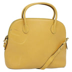 Celine Handbag Leather Yellow Leather Handbag (Authentic Pre-Loved)