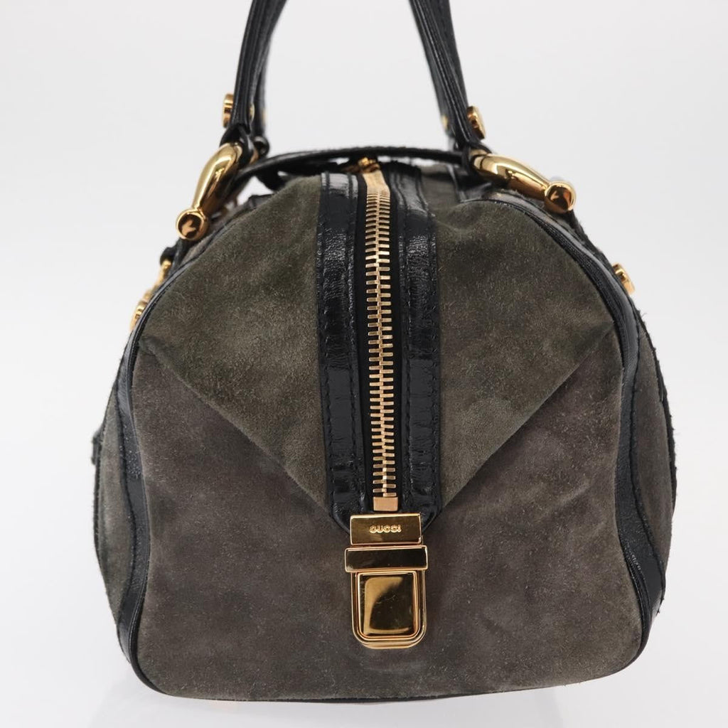 Gucci Aviatrix Satchel Suede Black Suede Handbag (Authentic Pre-Loved)