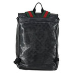 Gucci Buckle Backpack Gg Imprime Black Canvas Backpack Bag (Authentic Pre-Loved)