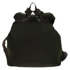Prada Vela Double Front Pocket Backpack Tessuto With Saffiano Leather Khaki Nylon Backpack Bag (Authentic Pre-Loved)