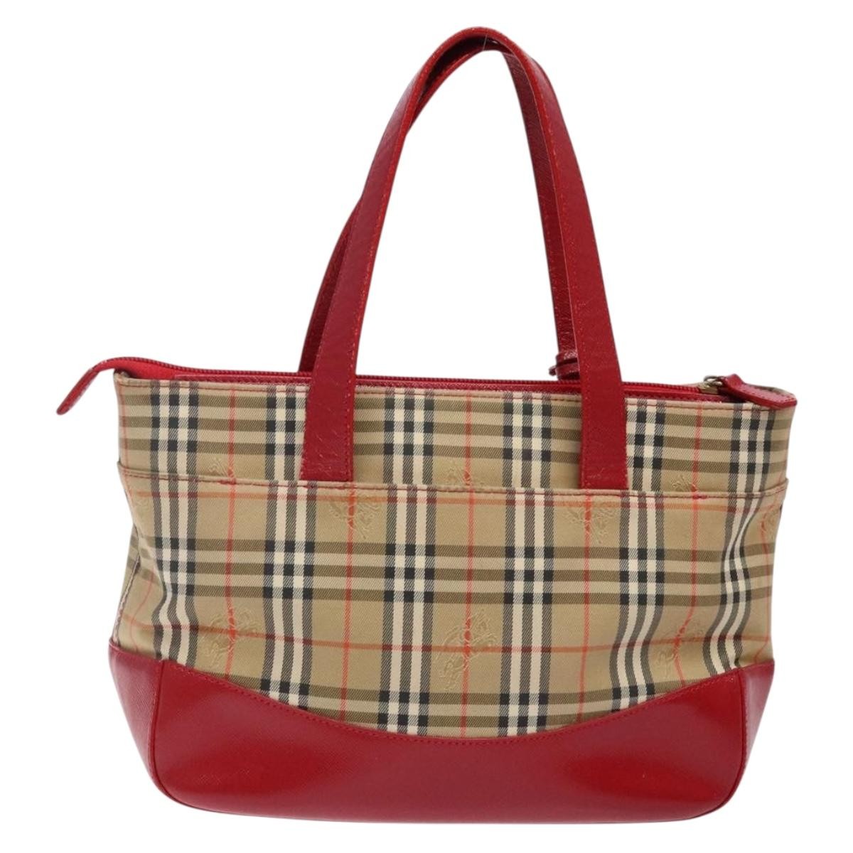 Burberry Nova Check Handbag Nova Check Canvas Beige Canvas Handbag (Authentic Pre-Loved)