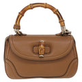 Gucci New Bamboo 1921 Top Handle Bag Leather Brown Leather Handbag (Authentic Pre-Loved)
