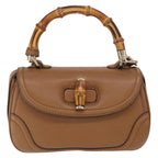Gucci New Bamboo 1921 Top Handle Bag Leather Brown Leather Handbag (Authentic Pre-Loved)