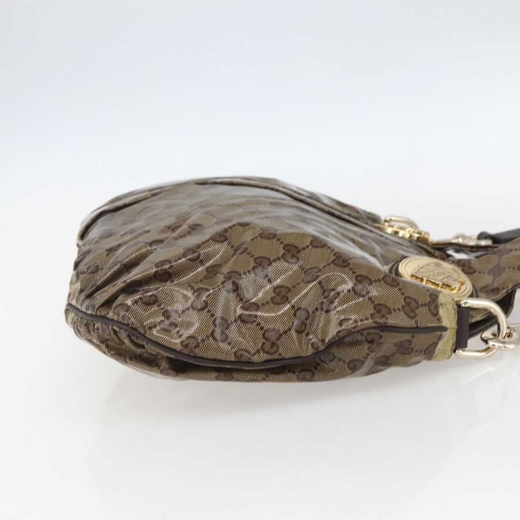 Gucci Hysteria Convertible Top Handle Bag Gg Coated Canvas Beige Canvas Handbag (Authentic Pre-Loved)