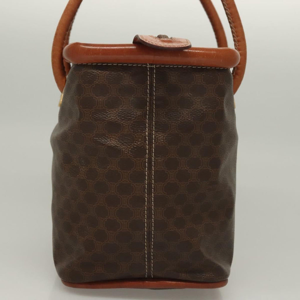 Celine Macadam Handbag Macadam With Leather Brown Canvas Handbag (Authentic Pre-Loved)