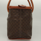 Celine Macadam Handbag Macadam With Leather Brown Canvas Handbag (Authentic Pre-Loved)