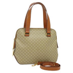Celine Vintage Macadam Handbag Canvas Beige Canvas Handbag (Authentic Pre-Loved)