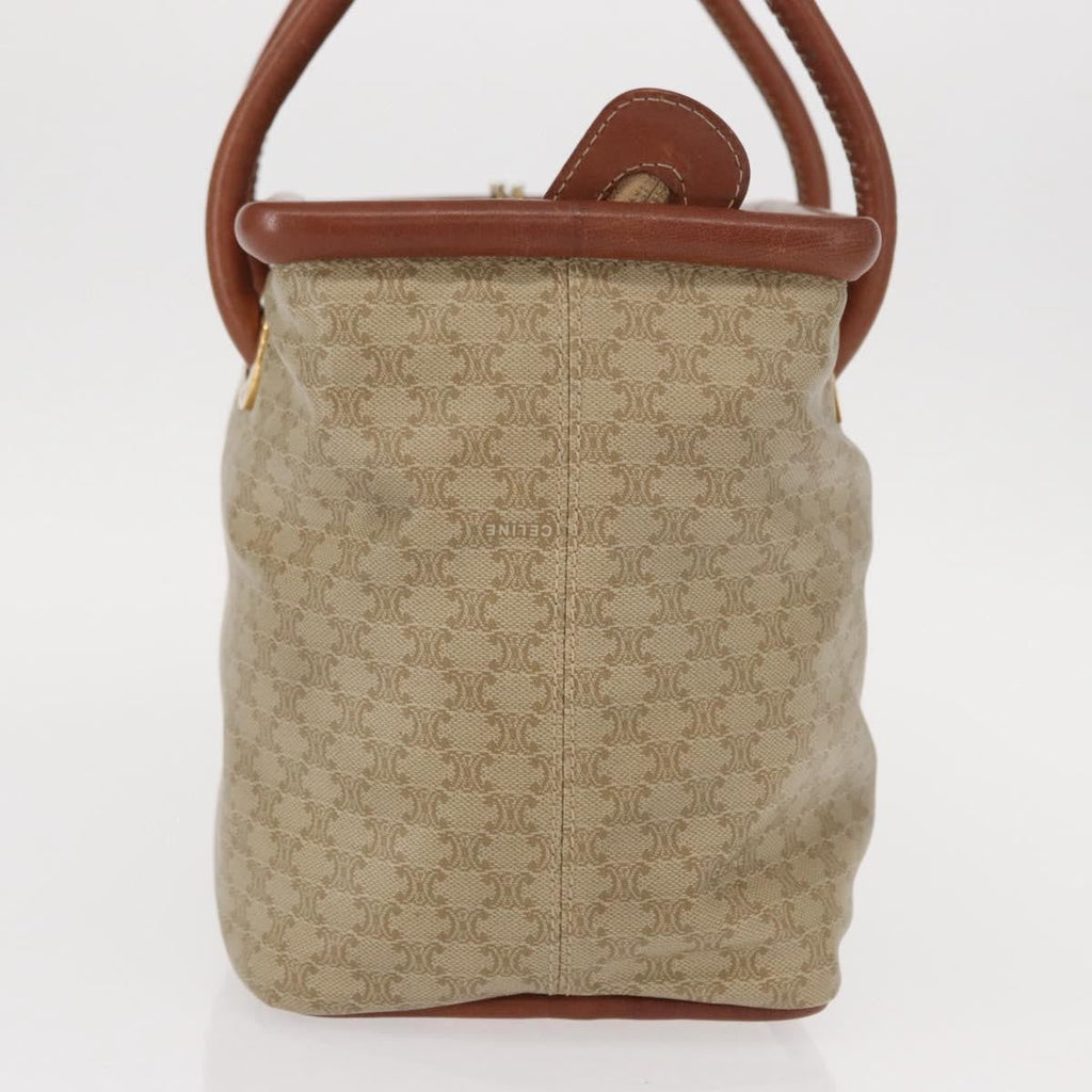 Celine Vintage Macadam Handbag Canvas And Leather Beige Canvas Handbag (Authentic Pre-Loved)