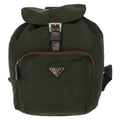 Prada Front Pocket Backpack Tessuto Khaki Nylon Backpack Bag (Authentic Pre-Loved)