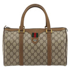 Gucci Vintage Web Sherry Line Handbag Micro Gg Canvas Beige Canvas Handbag (Authentic Pre-Loved)