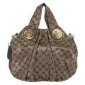Gucci Hysteria Convertible Top Handle Bag Gg Coated Canvas Beige Canvas Handbag (Authentic Pre-Loved)