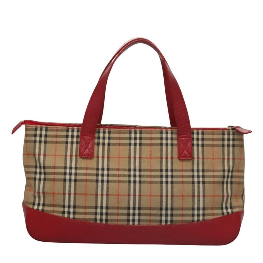 Burberry Nova Check Handbag Nova Check Canvas And Leather Beige Canvas Handbag (Authentic Pre-Loved)