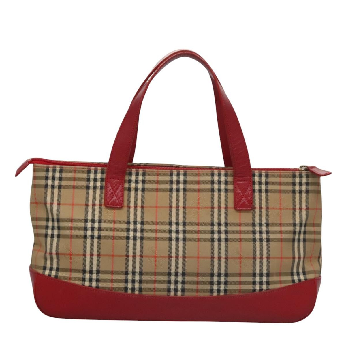 Burberry Nova Check Handbag Nova Check Canvas And Leather Beige Canvas Handbag (Authentic Pre-Loved)