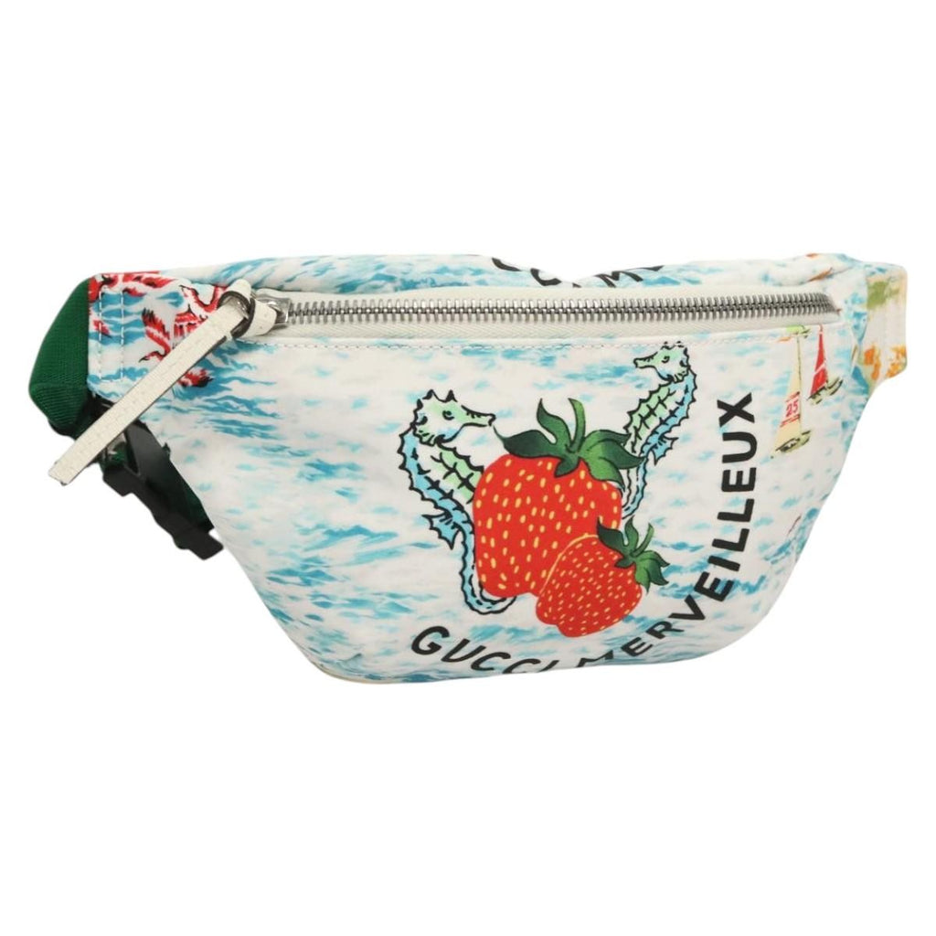 Gucci Merveilleux Belt Bag Printed Nylon White Nylon Bag (Authentic Pre-Loved)