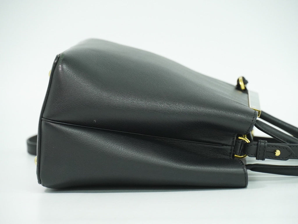 Fendi 2Jours Bag Leather Black Leather Handbag (Authentic Pre-Loved)