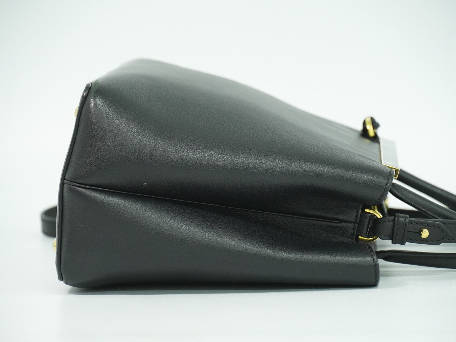 Fendi 2Jours Bag Leather Black Leather Handbag (Authentic Pre-Loved)