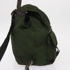 Prada Double Front Pocket Backpack Tessuto Khaki Nylon Backpack Bag (Authentic Pre-Loved)