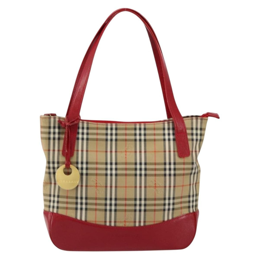 Burberry Nova Check Handbag Nova Check Canvas Beige Canvas Handbag (Authentic Pre-Loved)