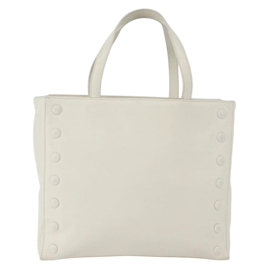 Celine Handbag Leather White Leather Handbag (Authentic Pre-Loved)