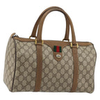 Gucci Vintage Web Sherry Line Handbag Micro Gg Canvas Beige Canvas Handbag (Authentic Pre-Loved)