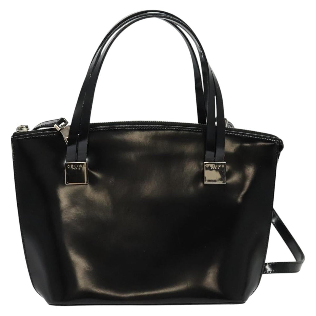 Celine Handbag Patent Leather Black Patent_Leather Handbag (Authentic Pre-Loved)