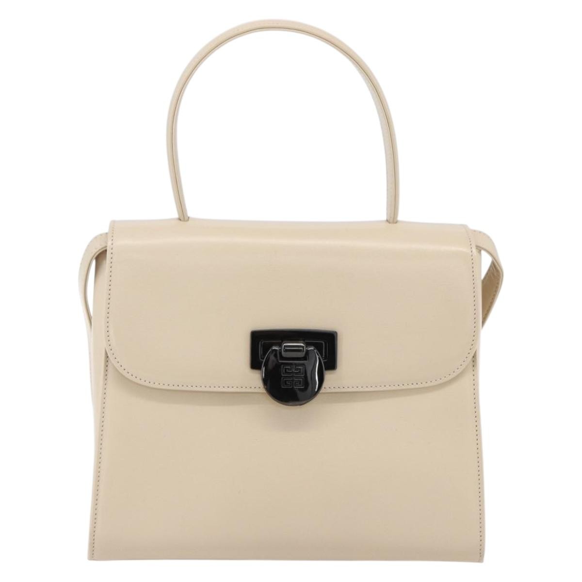 Givenchy Vintage 4G Handbag Leather Beige Leather Handbag (Authentic Pre-Loved)