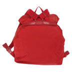 Prada Double Front Pocket Backpack Tessuto Red Nylon Backpack Bag (Authentic Pre-Loved)