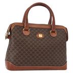 Celine Vintage Macadam Handbag Canvas And Leather Brown Canvas Handbag (Authentic Pre-Loved)