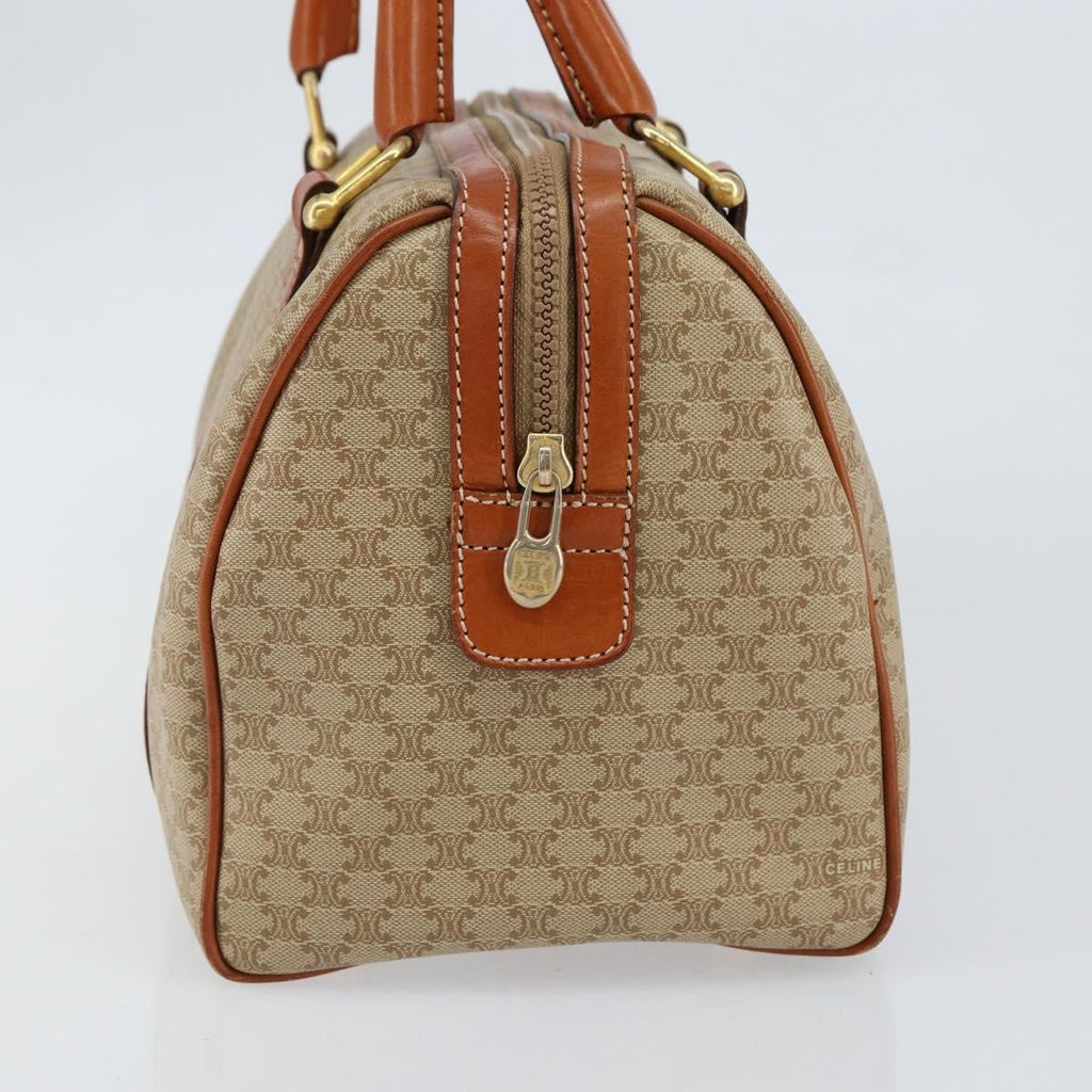 Celine Macadam Handbag Macadam With Leather Beige Pvc Handbag (Authentic Pre-Loved)