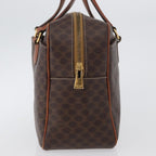 Celine Vintage Macadam Handbag Canvas And Leather Brown Canvas Handbag (Authentic Pre-Loved)