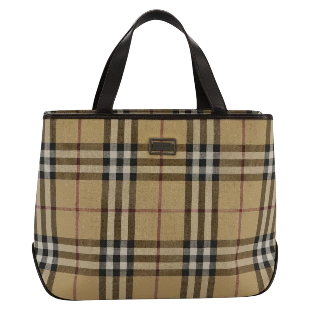Burberry Nova Check Handbag Nova Check Canvas And Leather Beige Canvas Handbag (Authentic Pre-Loved)