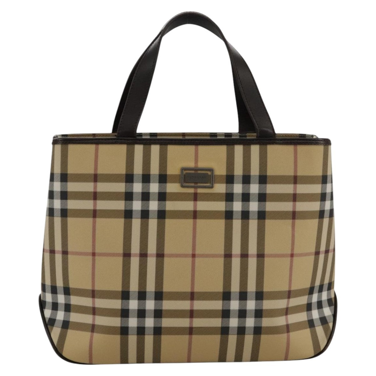 Burberry Nova Check Handbag Nova Check Canvas And Leather Beige Canvas Handbag (Authentic Pre-Loved)