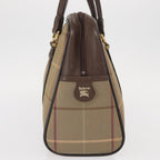 Burberry Nova Handbag Canvas Beige Canvas Handbag (Authentic Pre-Loved)