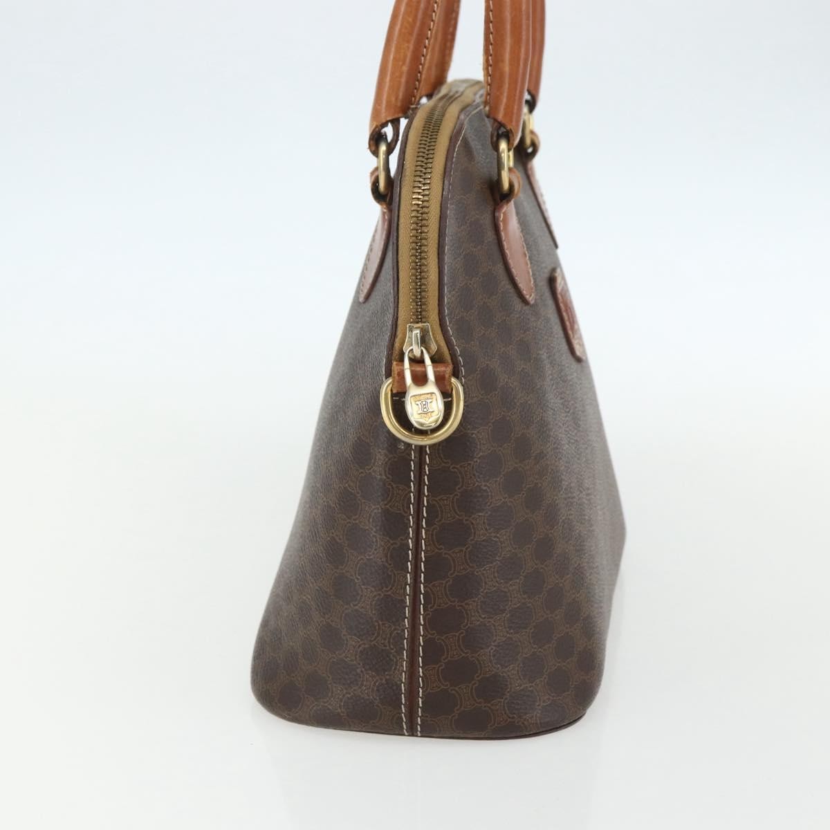 Celine Vintage Macadam Handbag Canvas And Leather Brown Canvas Handbag (Authentic Pre-Loved)