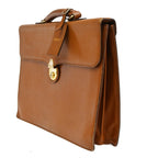 Burberry Dk88 Briefcase Bag Leather Brown Leather Briefcase Bag (Pre-Loved)
