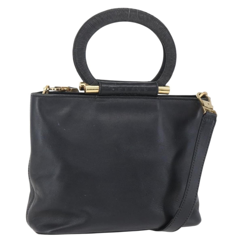 Celine Handbag Leather Black Leather Handbag (Authentic Pre-Loved)