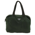 Prada Bowling Shoulder Bag Tessuto Khaki Nylon Handbag (Authentic Pre-Loved)