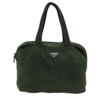 Prada Bowling Shoulder Bag Tessuto Khaki Nylon Handbag (Authentic Pre-Loved)