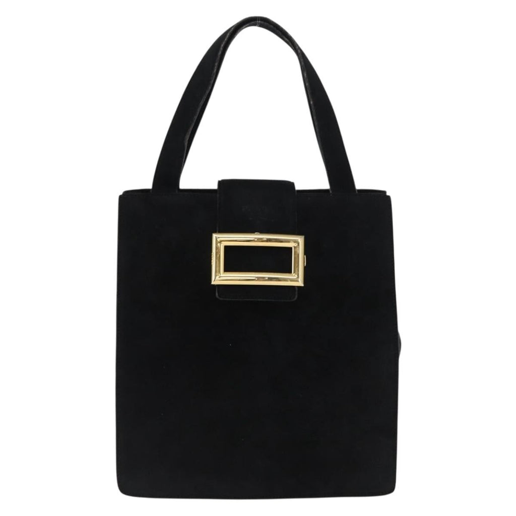Prada Vintage Handbag Suede Black Suede Handbag (Authentic Pre-Loved)