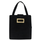 Prada Vintage Handbag Suede Black Suede Handbag (Authentic Pre-Loved)
