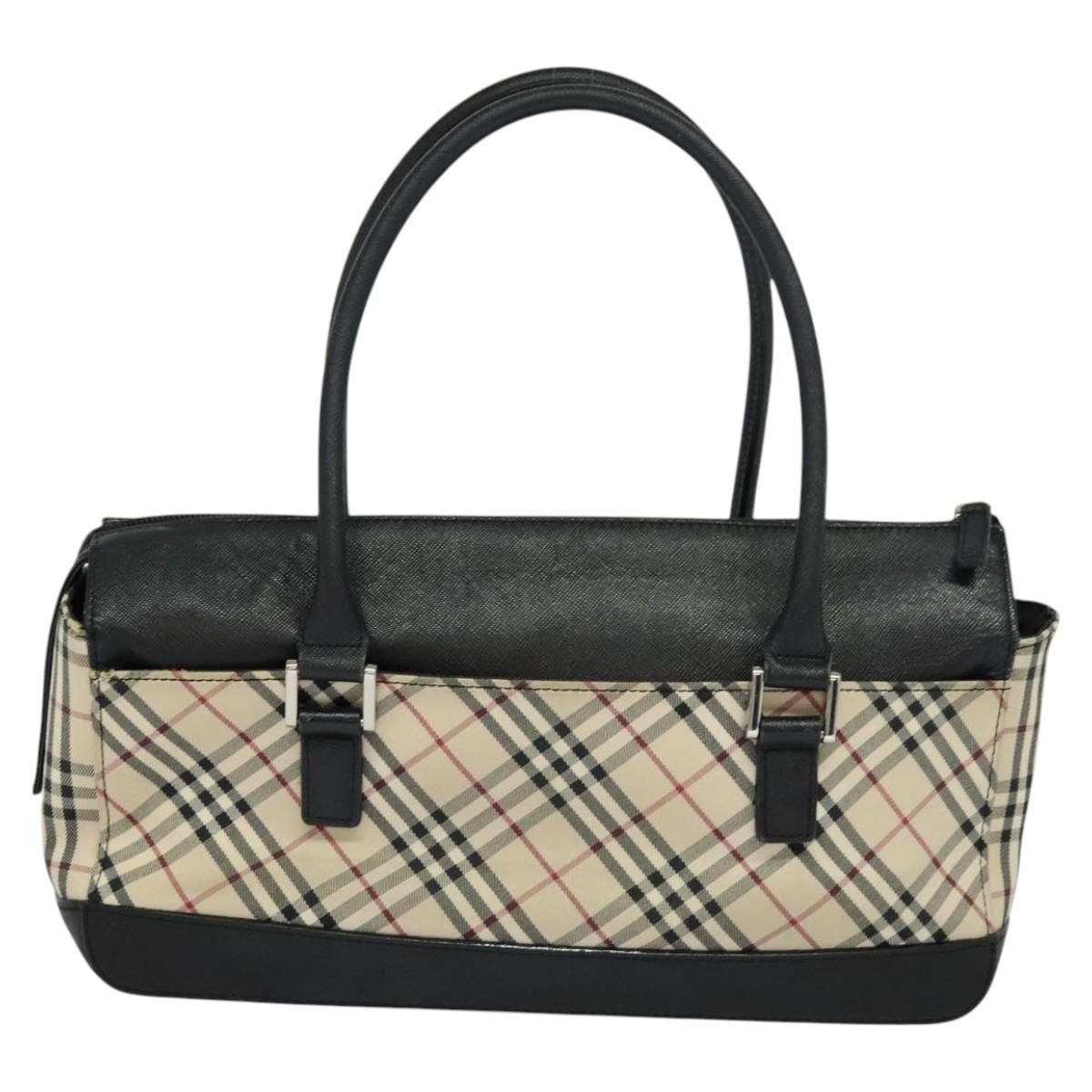 Burberry Nova Check Handbag Nova Check Canvas And Leather Beige Canvas Handbag (Authentic Pre-Loved)