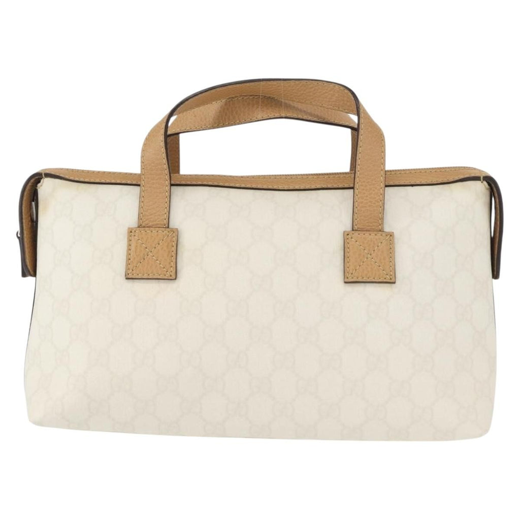 Gucci Vintage Handbag Canvas White Pvc Handbag (Authentic Pre-Loved)