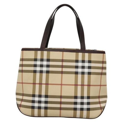 Burberry Nova Check Handbag Nova Check Canvas Beige Canvas Handbag (Authentic Pre-Loved)
