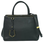 Fendi 2Jours Bag Leather Black Leather Handbag (Authentic Pre-Loved)