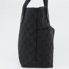 Gucci Double Pocket Tote Gg Canvas Black Canvas Handbag (Authentic Pre-Loved)