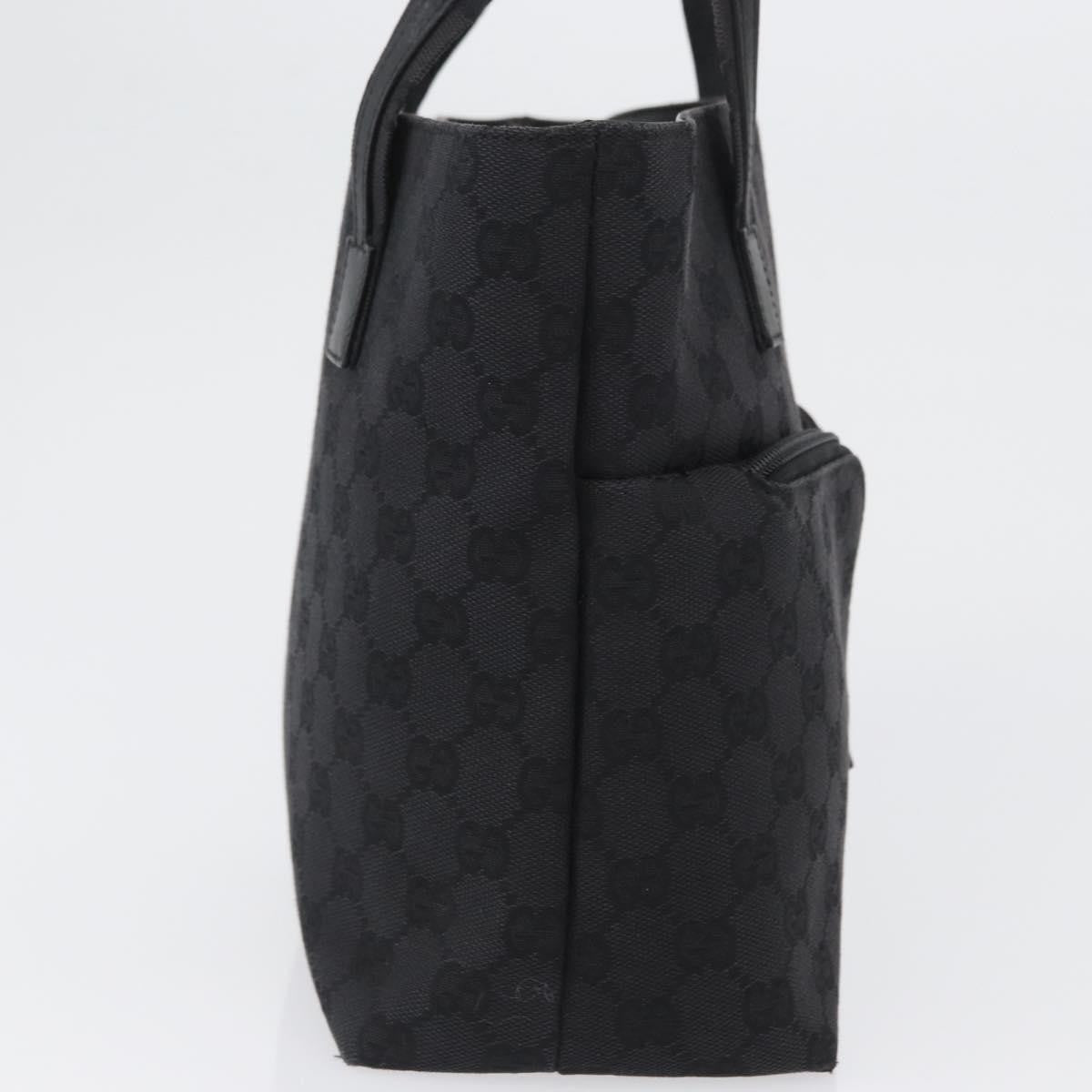 Gucci Double Pocket Tote Gg Canvas Black Canvas Handbag (Authentic Pre-Loved)