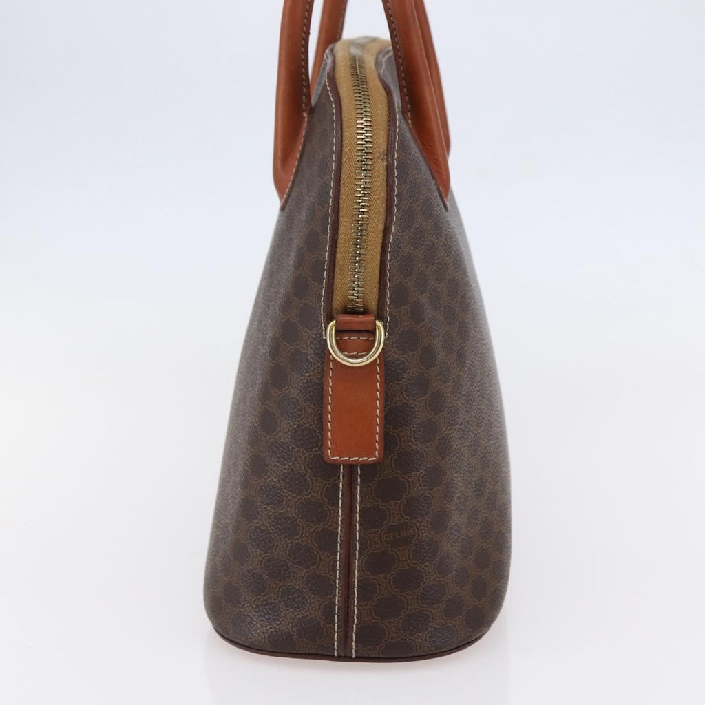 Celine Vintage Macadam Handbag Canvas Brown Canvas Handbag (Authentic Pre-Loved)