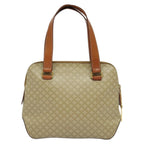 Celine Vintage Macadam Handbag Canvas Beige Canvas Handbag (Authentic Pre-Loved)
