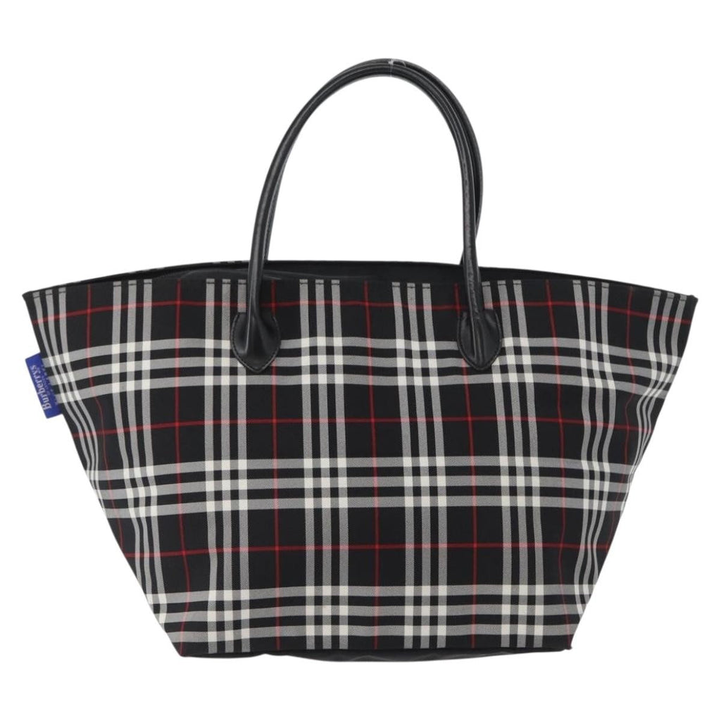 Burberry Nova Check Handbag Nylon Black Nylon Handbag (Authentic Pre-Loved)